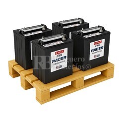 Pack 4 Baterias TROJAN PACER P-105 | 6 Voltios 244 Amperios